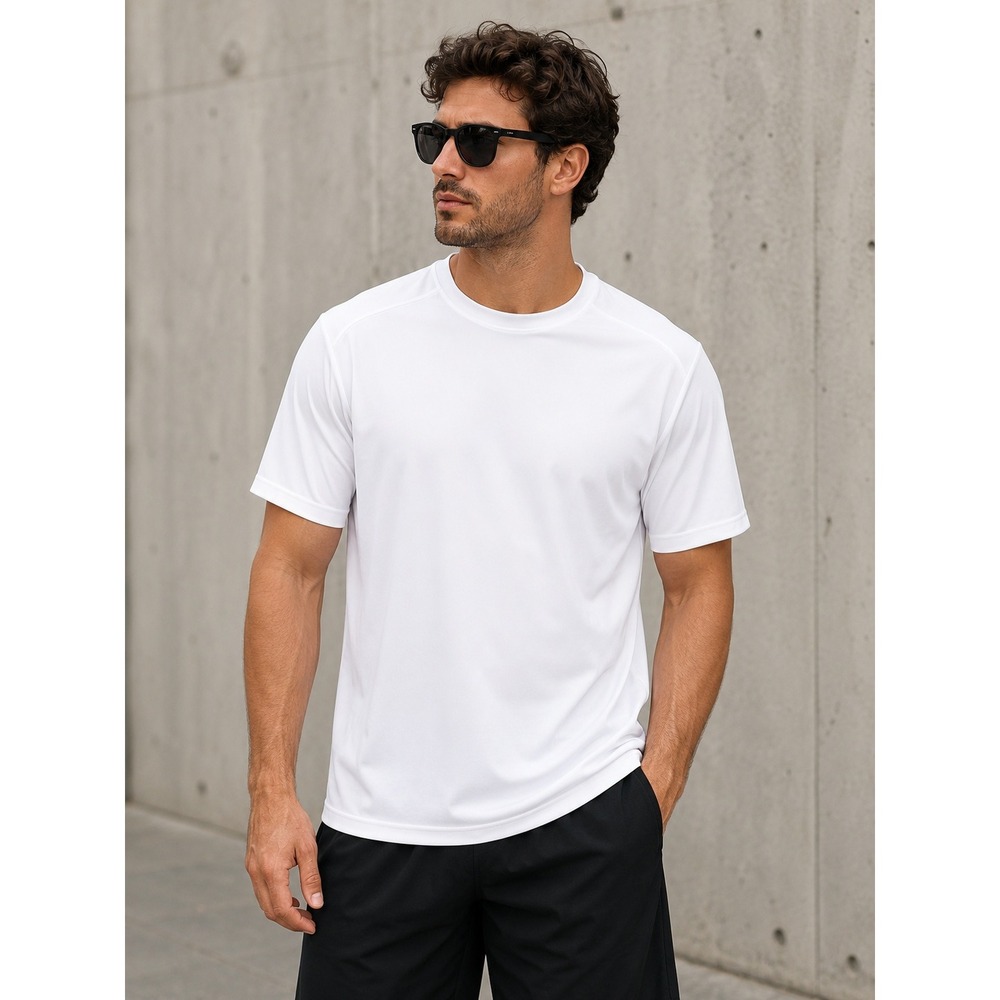 Starter T Shirt White Mens XL Moisture Wicking Athletic Regular Fit Sporty Gym